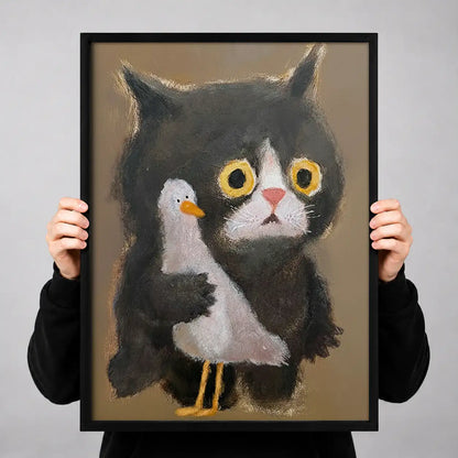 Kitten Wearing Bird Costume Wall Art 3
