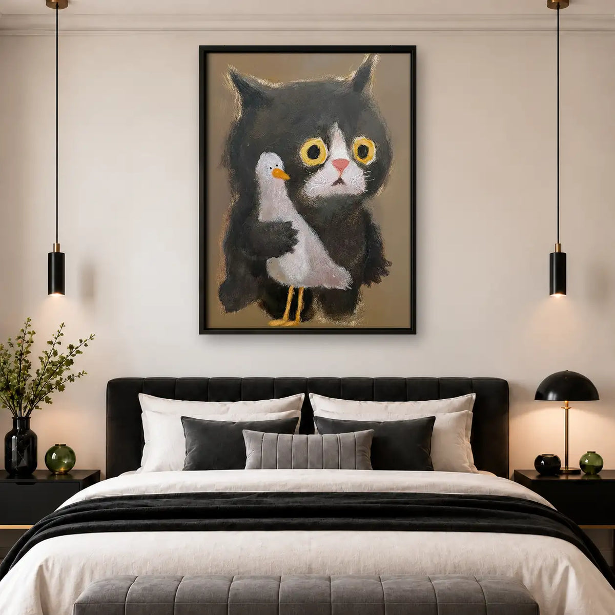Kitten Wearing Bird Costume Wall Art 4