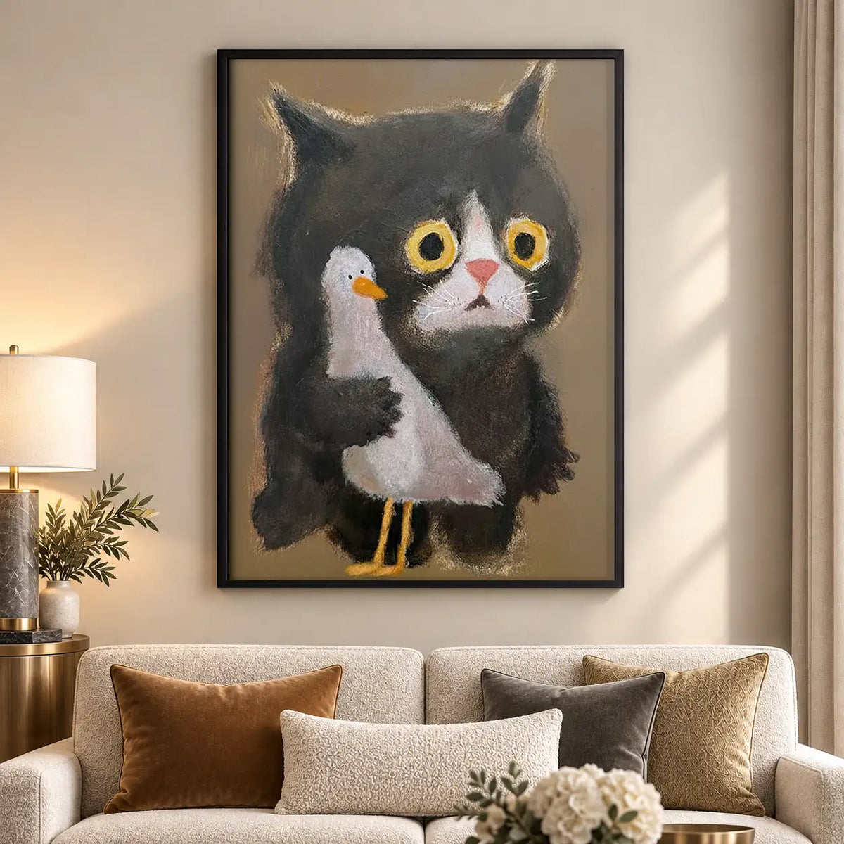 Kitten Wearing Bird Costume Wall Art 5