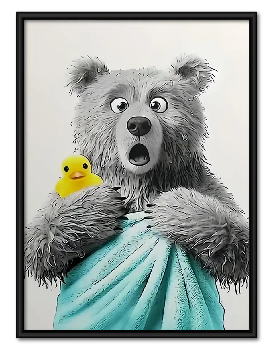 Koala with Towel and Rubber Duck Wall Art 1