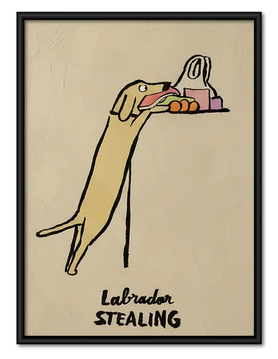 Labrador Stealing from Table Wall Art 1