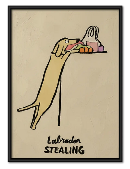 Labrador Stealing from Table Wall Art