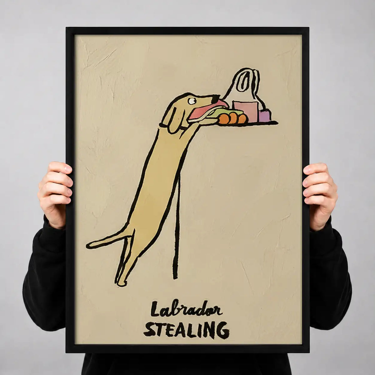 Labrador Stealing from Table Wall Art 3