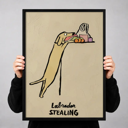 Labrador Stealing from Table Wall Art 3