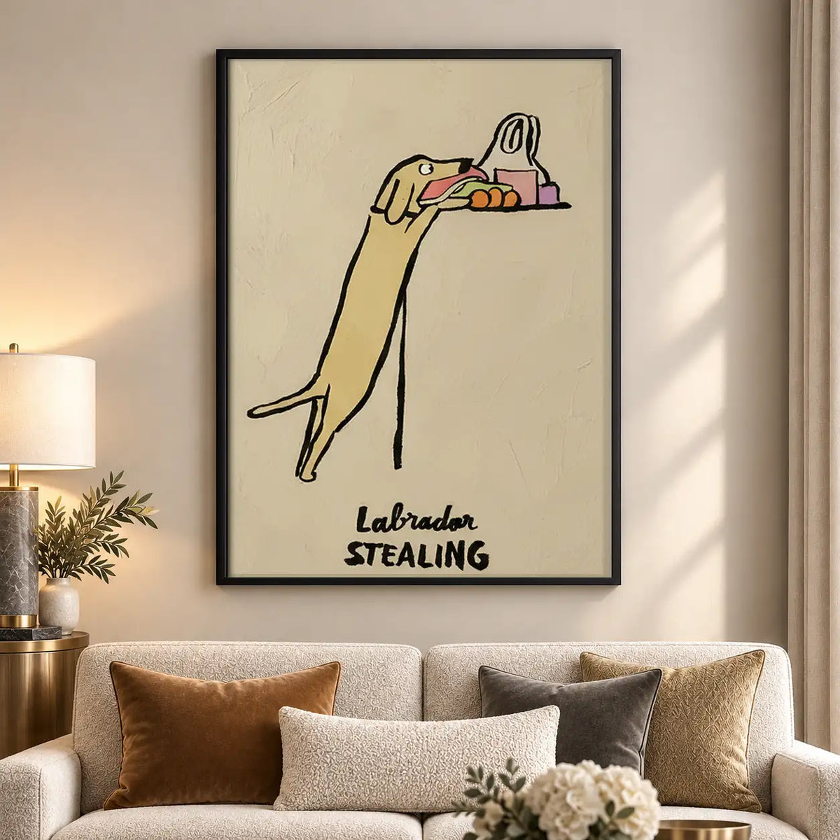Labrador Stealing from Table Wall Art 5