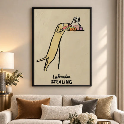 Labrador Stealing from Table Wall Art 5