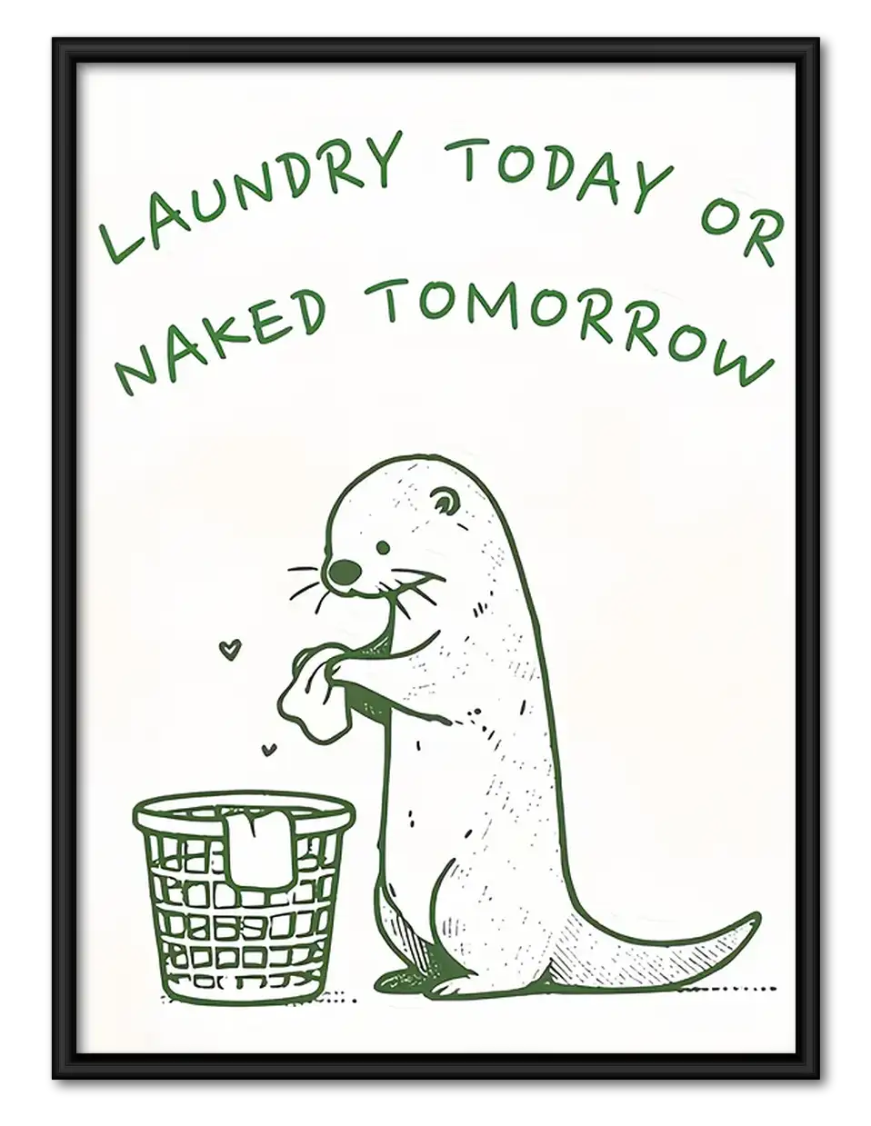 Laundry Today Dinosaur Typography Wall Art 1
