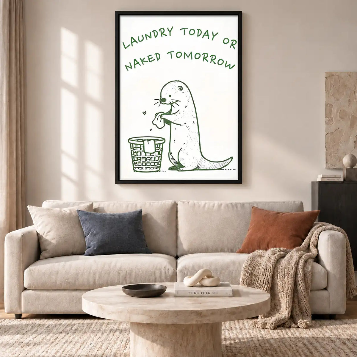 Laundry Today Dinosaur Typography Wall Art 2