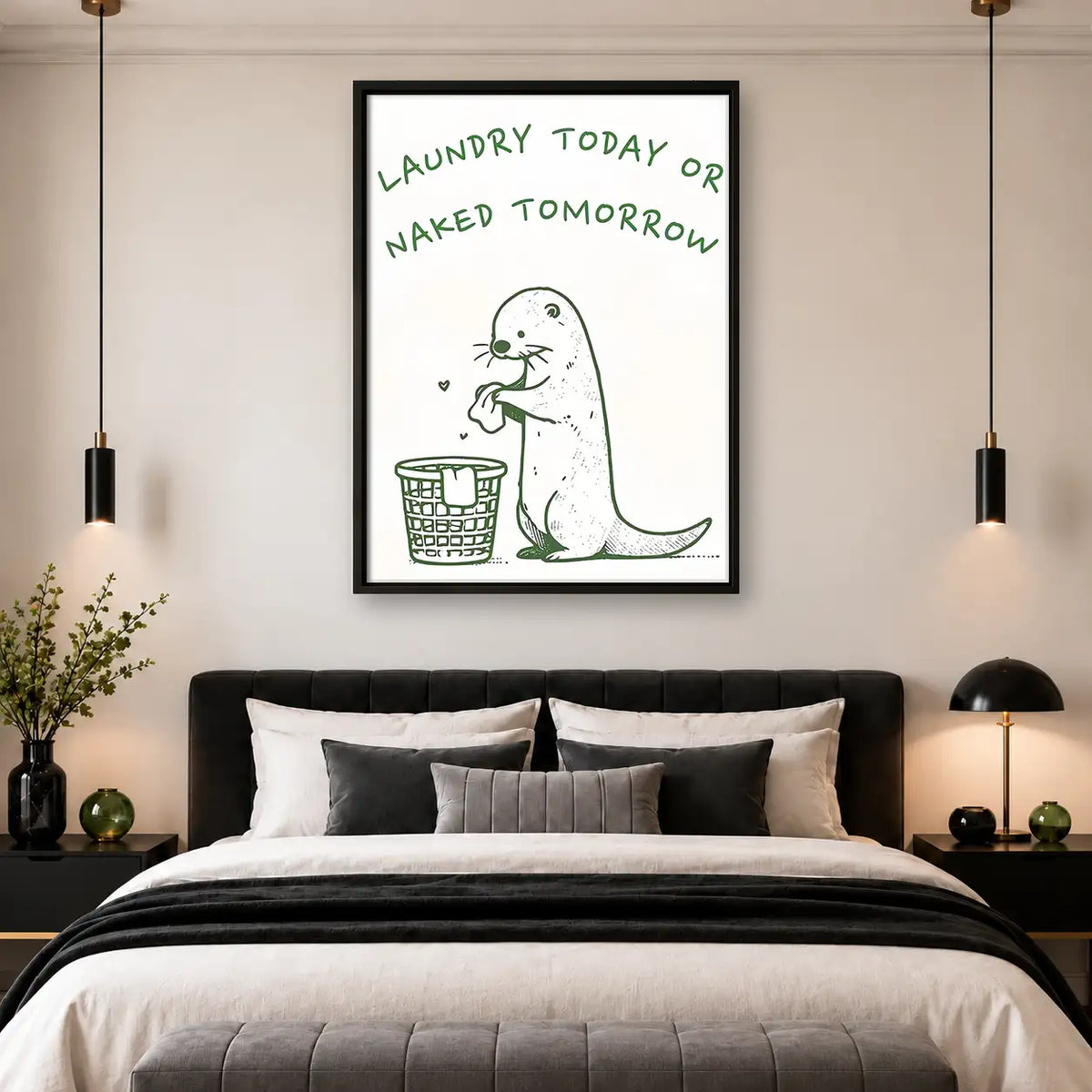 Laundry Today Dinosaur Typography Wall Art 4