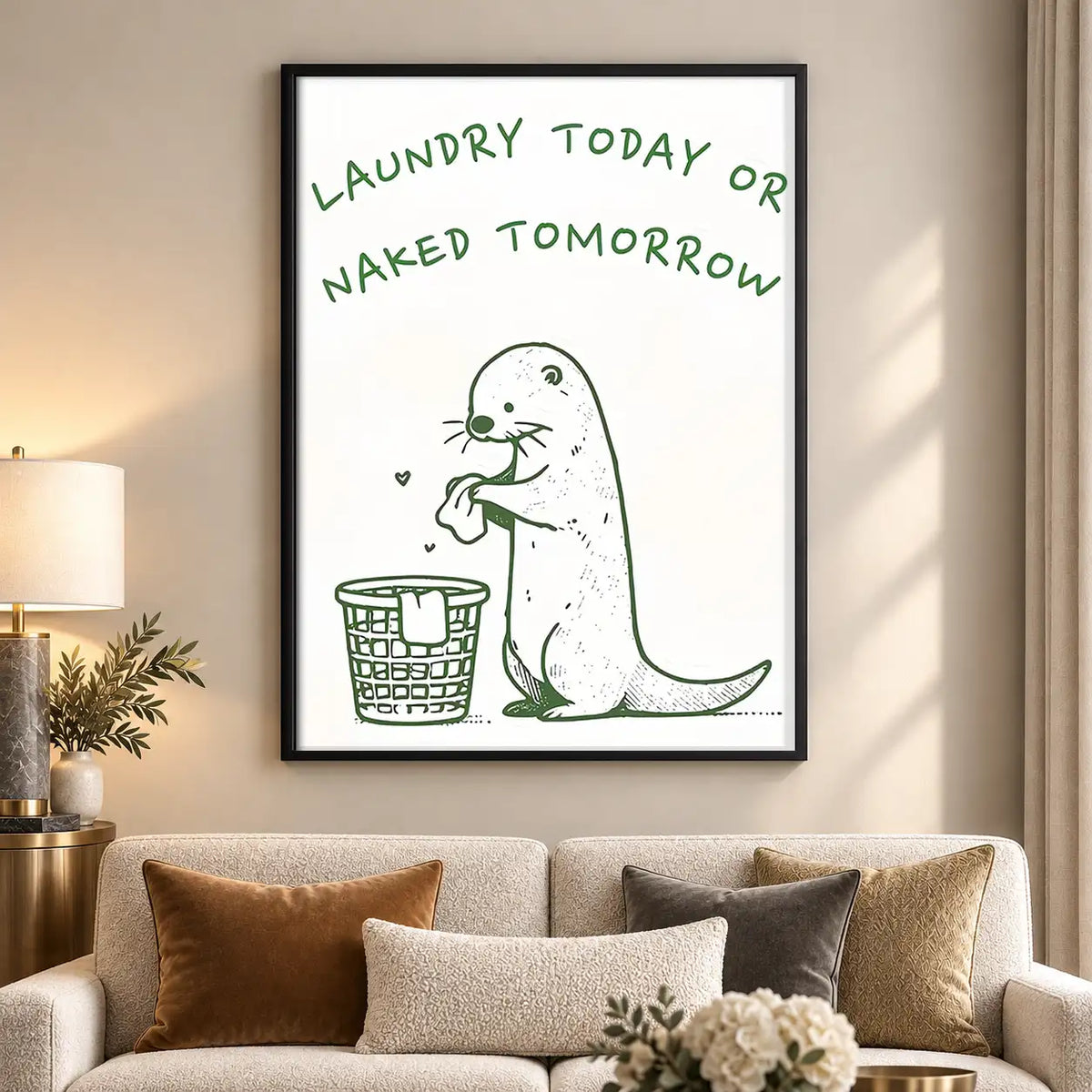 Laundry Today Dinosaur Typography Wall Art 5