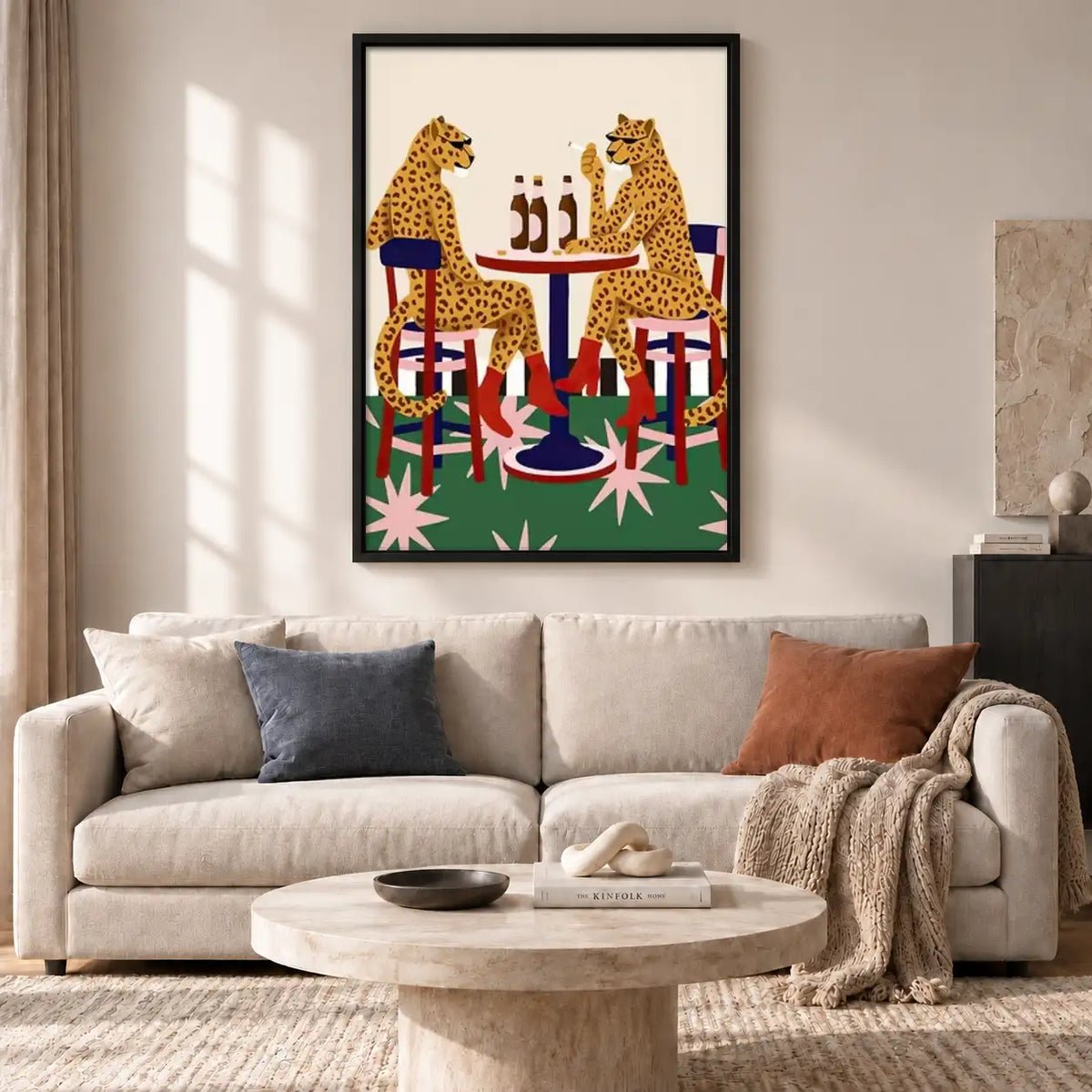 Leopards Dining Together Wall Art 2