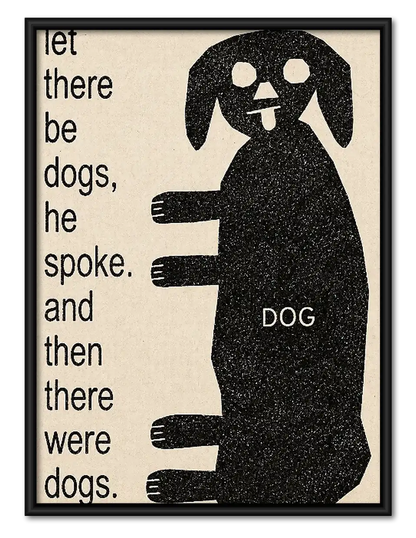 Let There Be Dogs Typography Wall Art 1