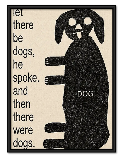 Let There Be Dogs Typography Wall Art