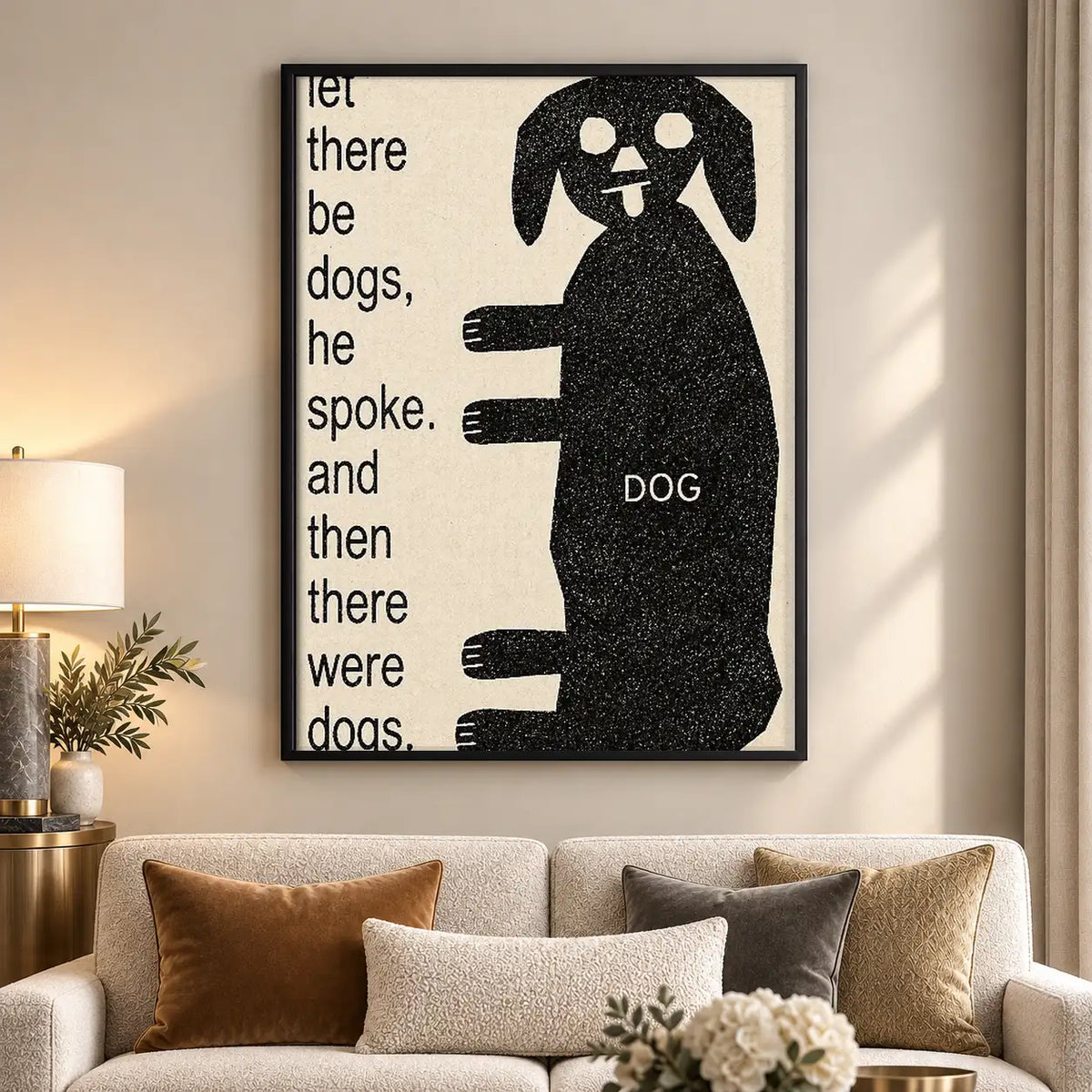 Let There Be Dogs Typography Wall Art 5