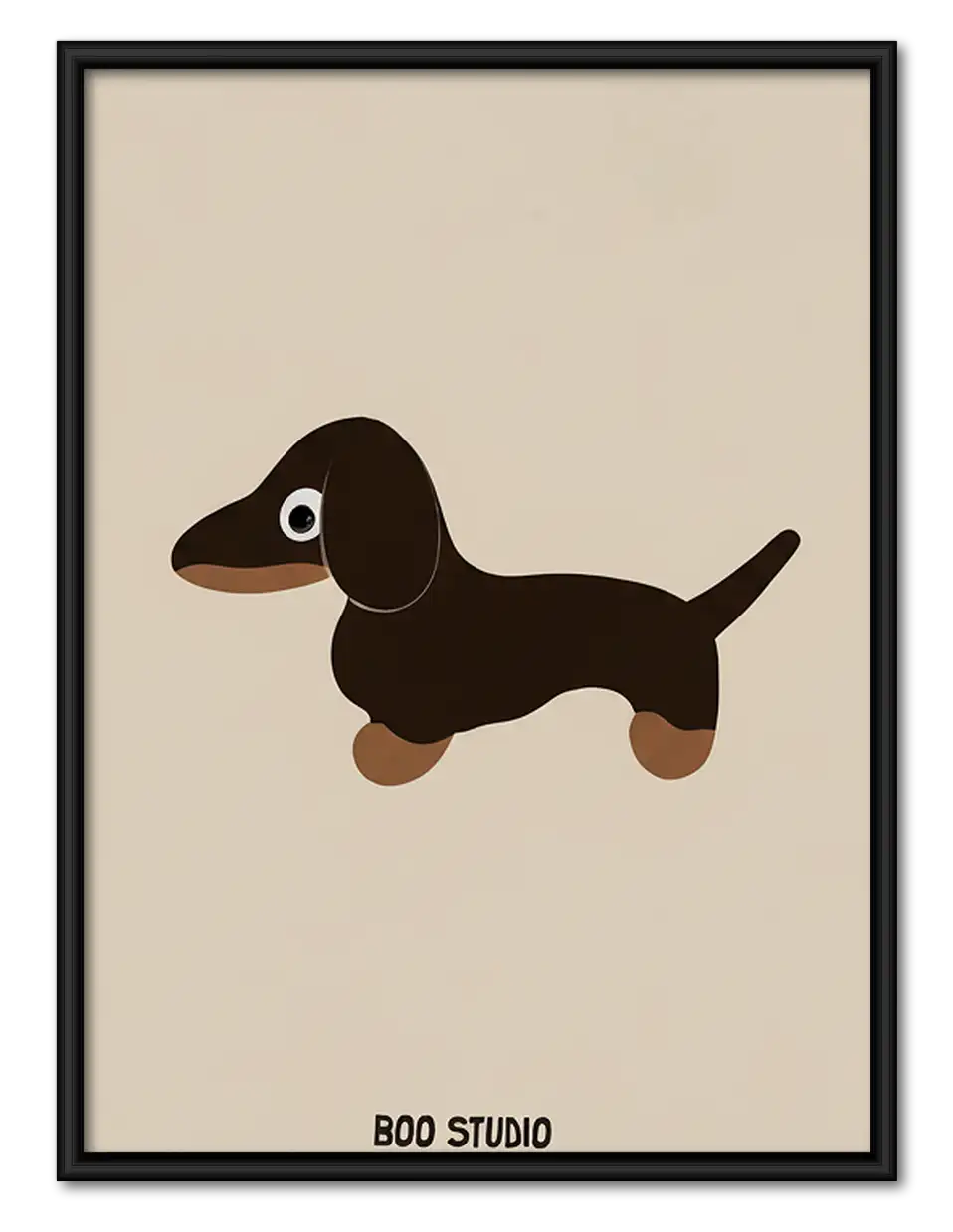 Little Brown Dachshund Wall Art 1