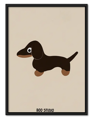 Little Brown Dachshund Wall Art