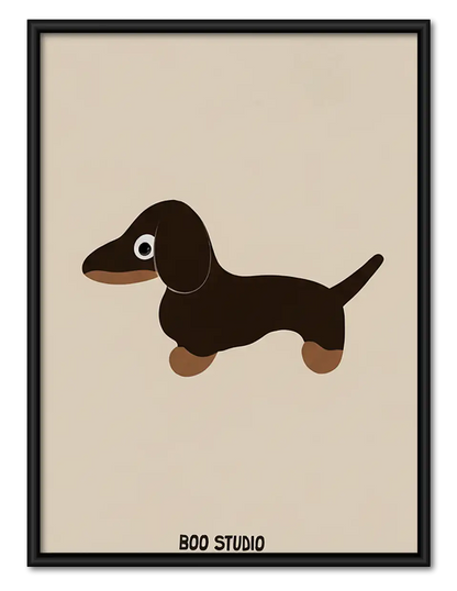 Little Brown Dachshund Wall Art 1