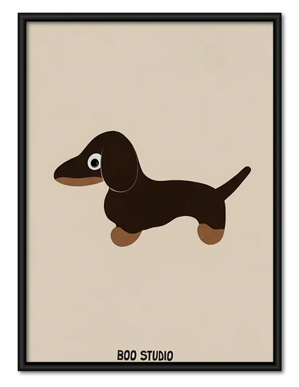 Little Brown Dachshund Wall Art
