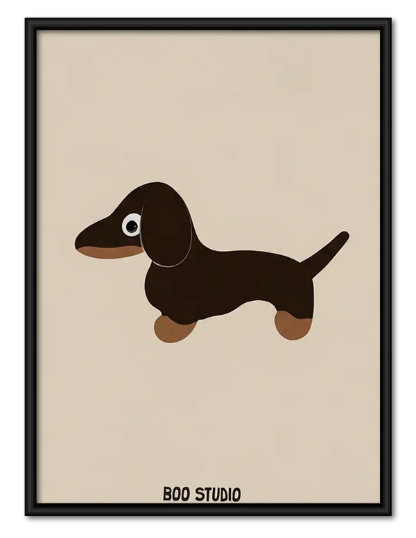 Little Brown Dachshund Wall Art