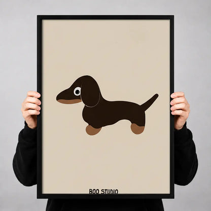 Little Brown Dachshund Wall Art 3