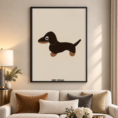 Little Brown Dachshund Wall Art 5