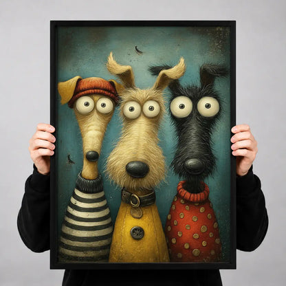 Long-Nose Dog Group Portrait Wall Art 3