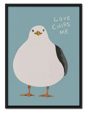 Love Chips Chubby Seagull Wall Art