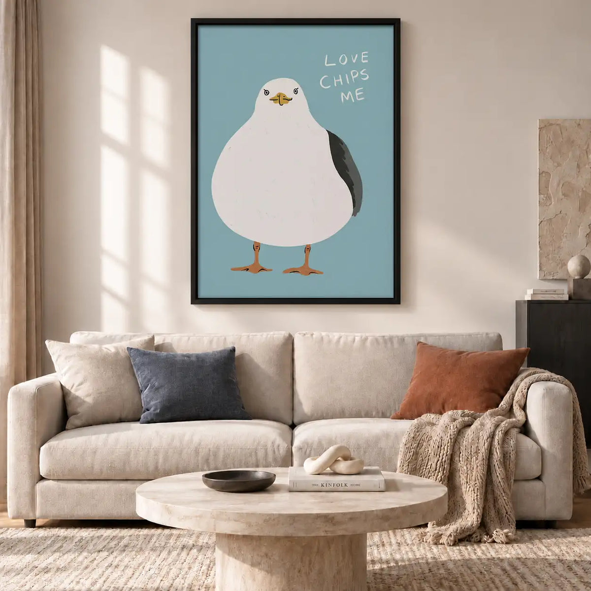 Love Chips Chubby Seagull Wall Art 2