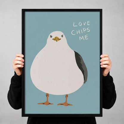 Love Chips Chubby Seagull Wall Art 3