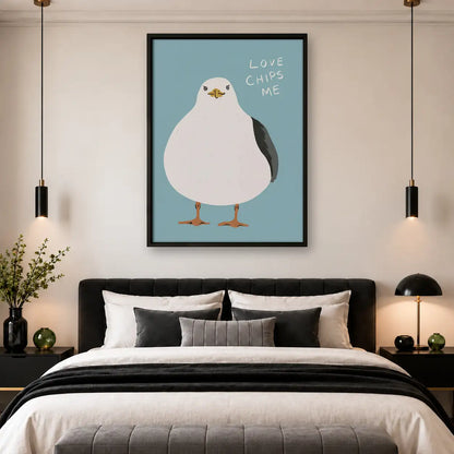 Love Chips Chubby Seagull Wall Art 4
