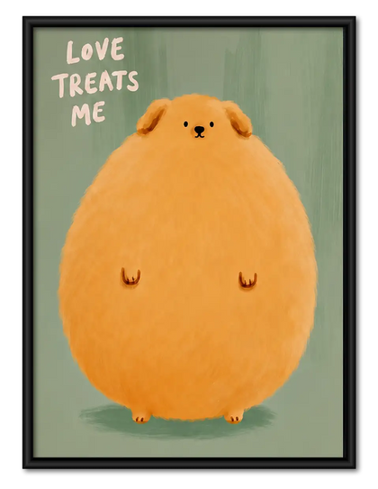 Love Treats Me Orange Cat Wall Art