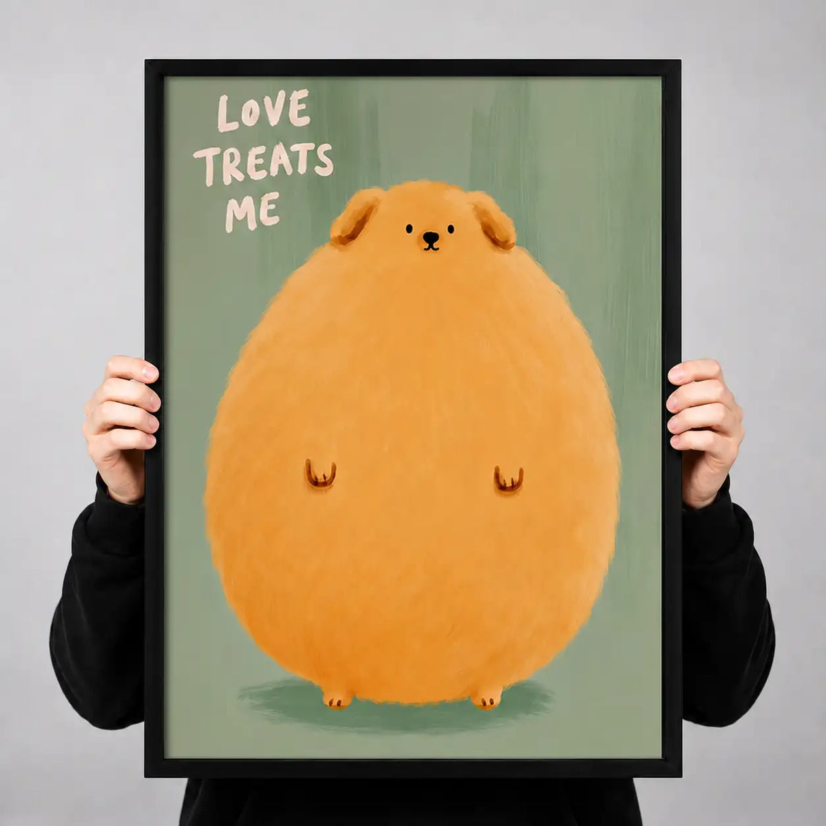 Love Treats Me Orange Cat Wall Art 3