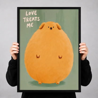 Love Treats Me Orange Cat Wall Art 3