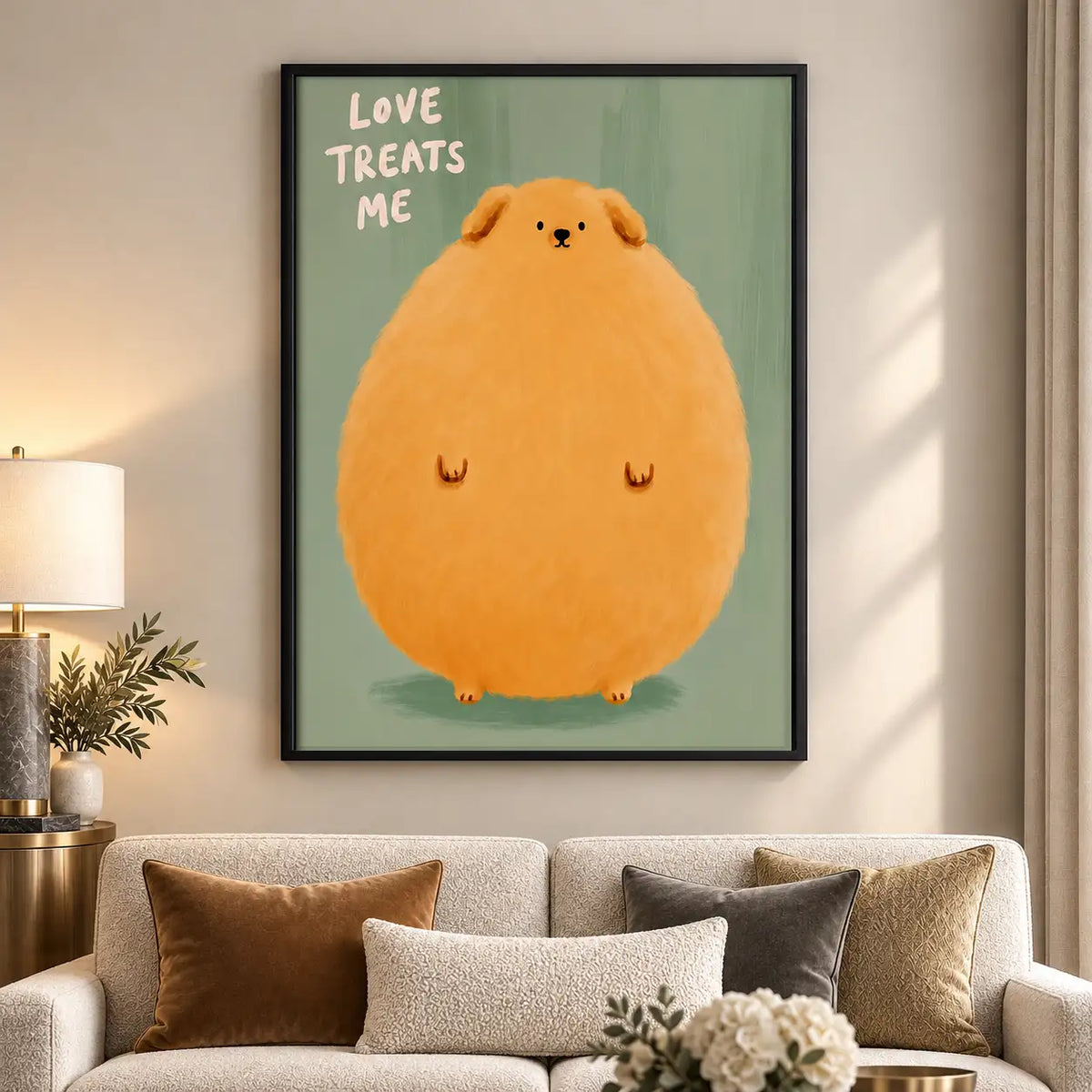 Love Treats Me Orange Cat Wall Art 5