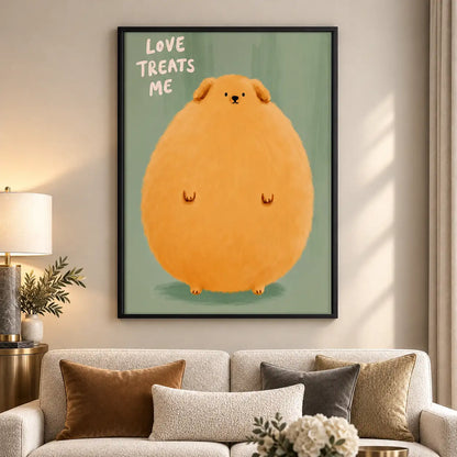 Love Treats Me Orange Cat Wall Art 5