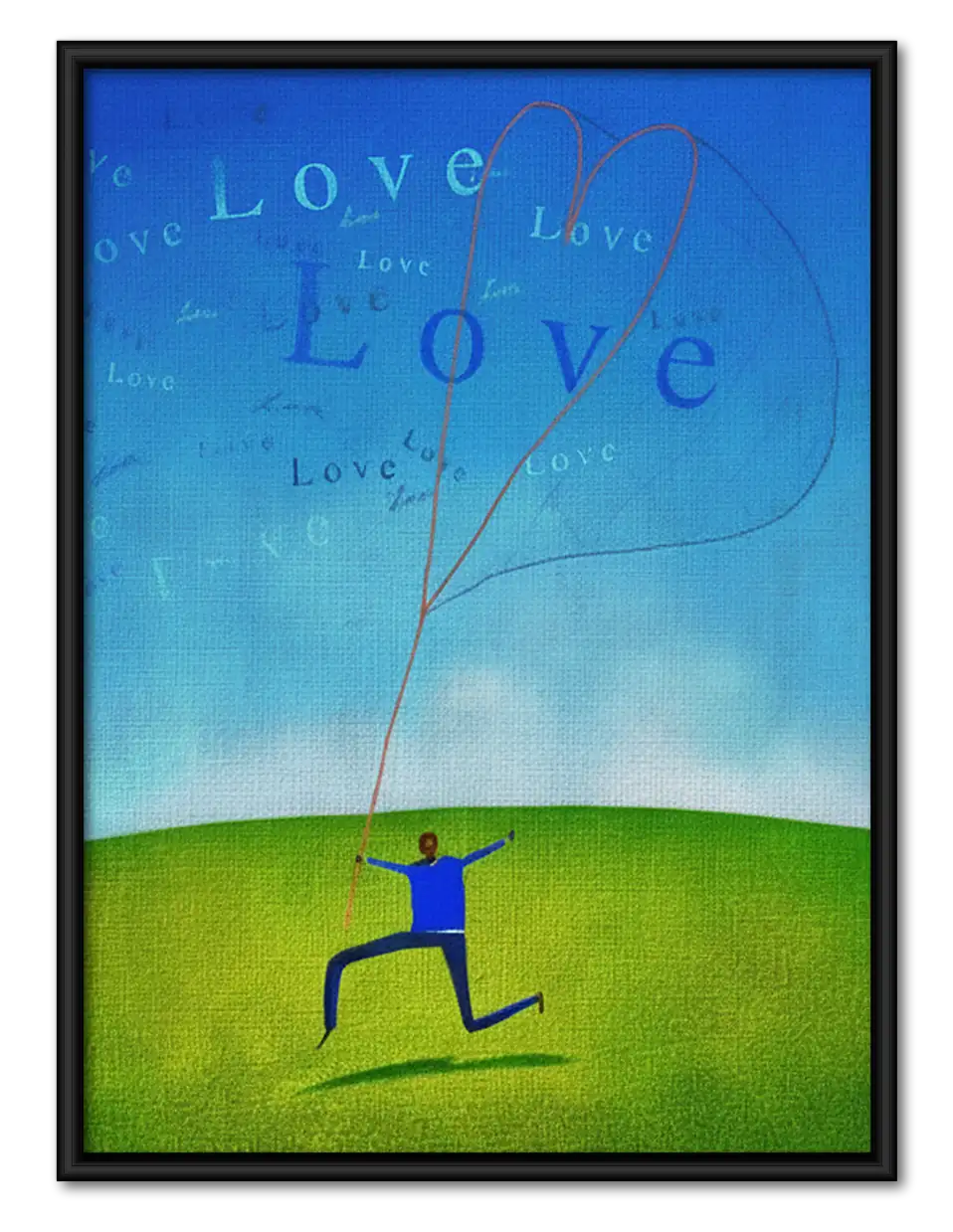 Love Written Across Blue Sky Wall Art 1