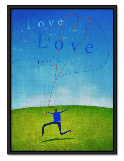 Love Written Across Blue Sky Wall Art