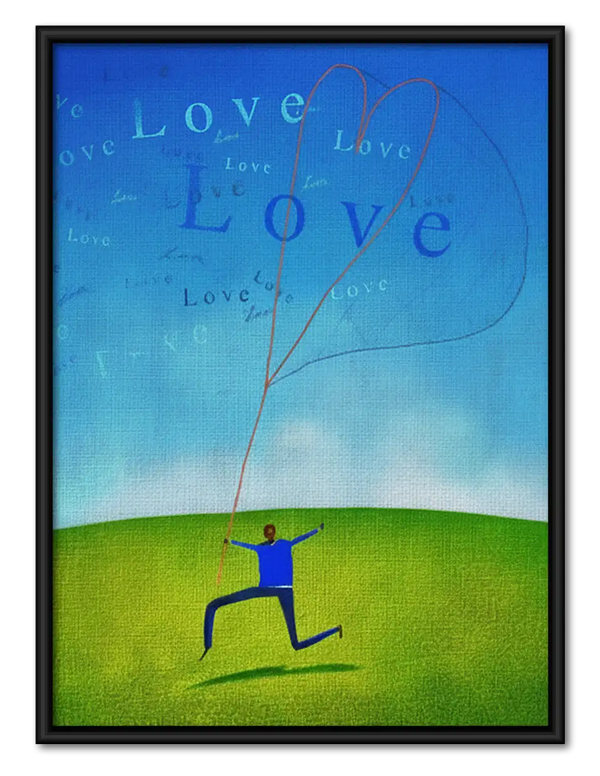 Love Written Across Blue Sky Wall Art