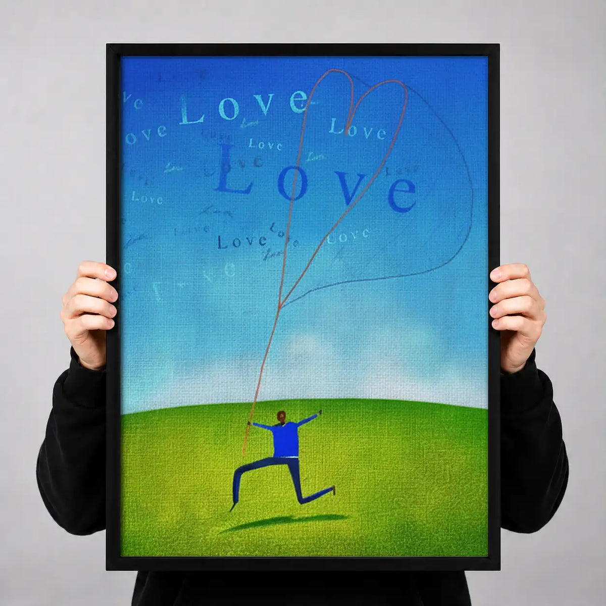 Love Written Across Blue Sky Wall Art 3