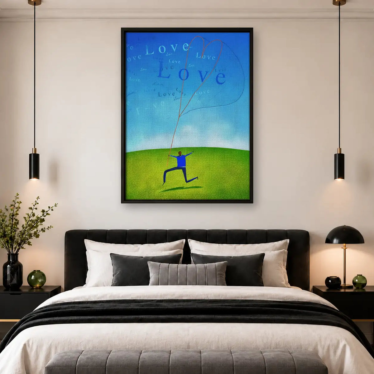 Love Written Across Blue Sky Wall Art 4