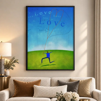 Love Written Across Blue Sky Wall Art 5