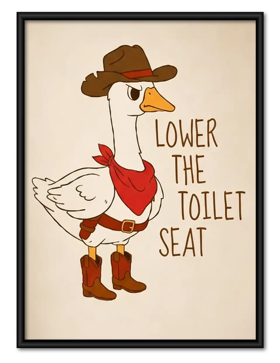 Lower the Toilet Seat Chicken Wall Art 1
