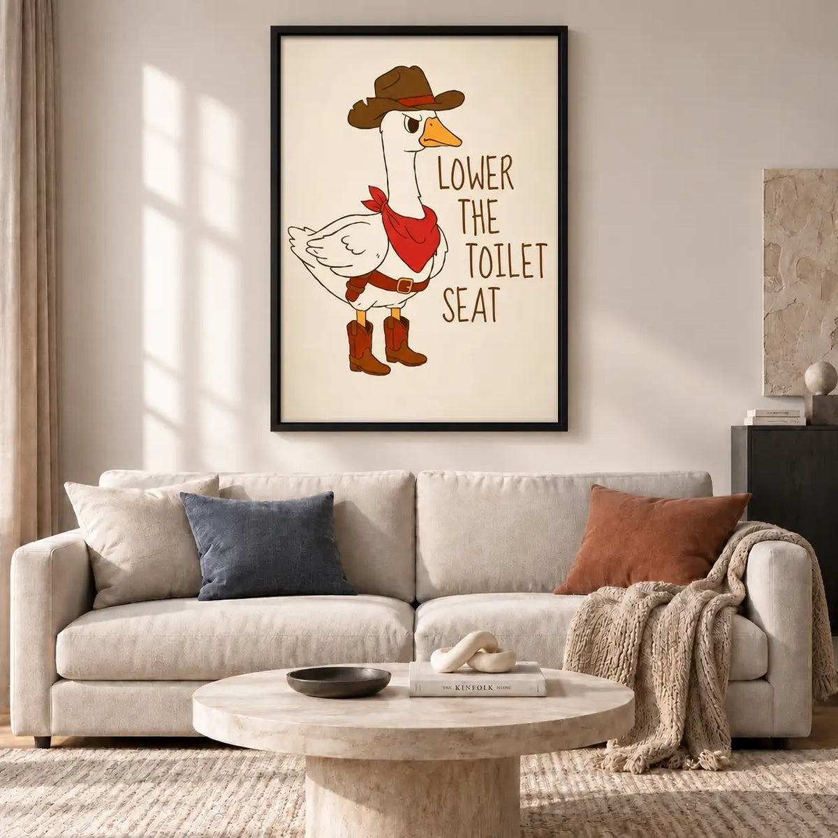 Lower the Toilet Seat Chicken Wall Art 2