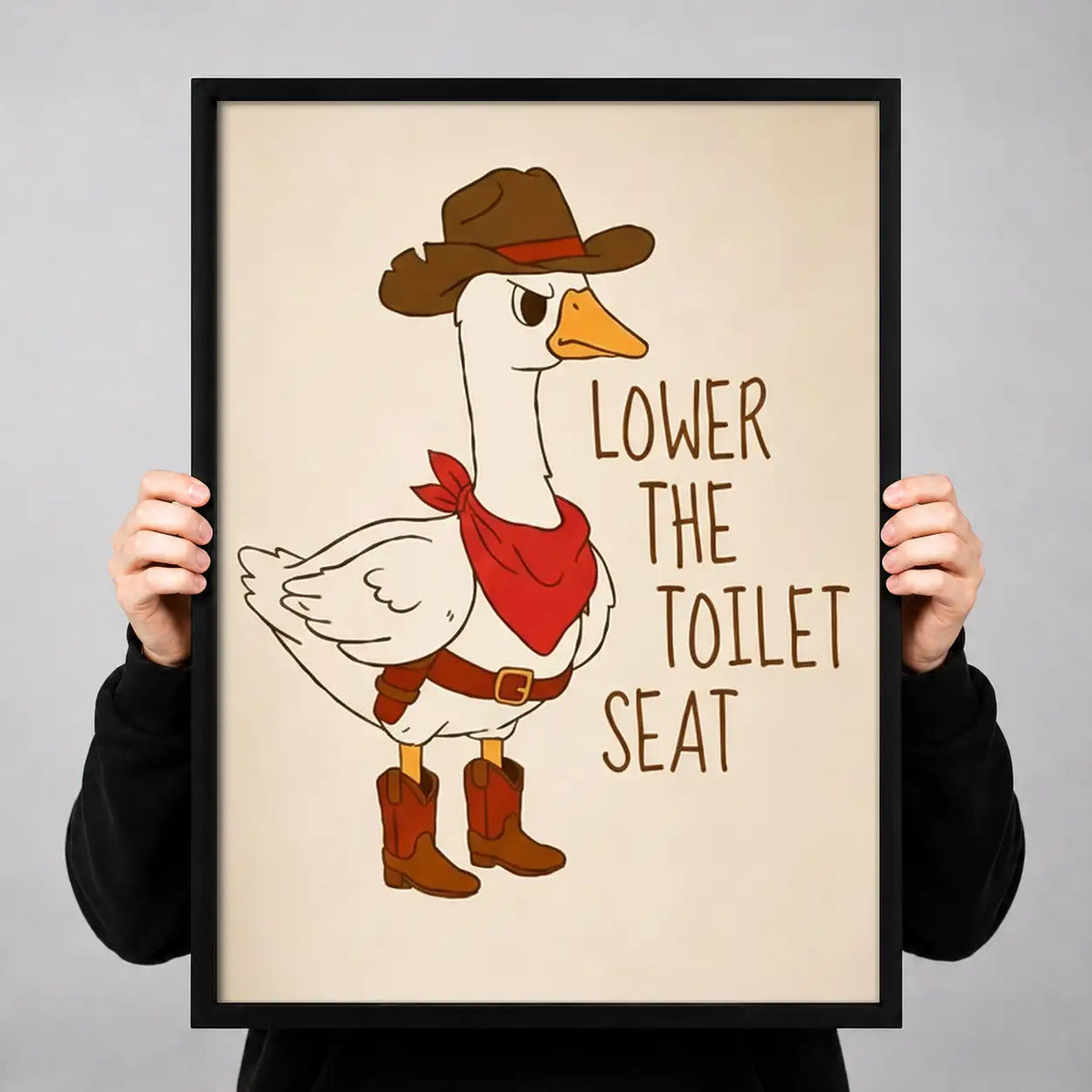 Lower the Toilet Seat Chicken Wall Art 3