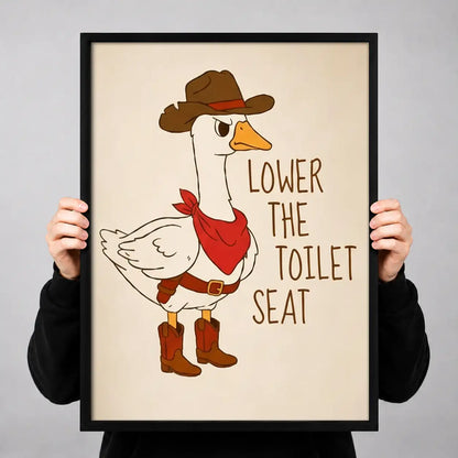 Lower the Toilet Seat Chicken Wall Art 3