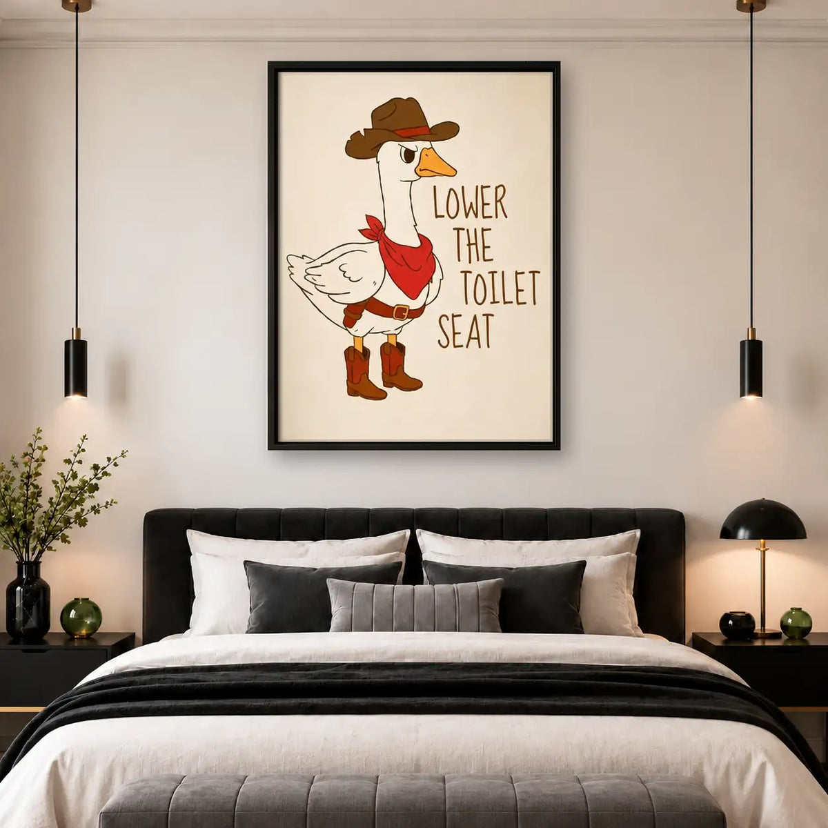 Lower the Toilet Seat Chicken Wall Art 4