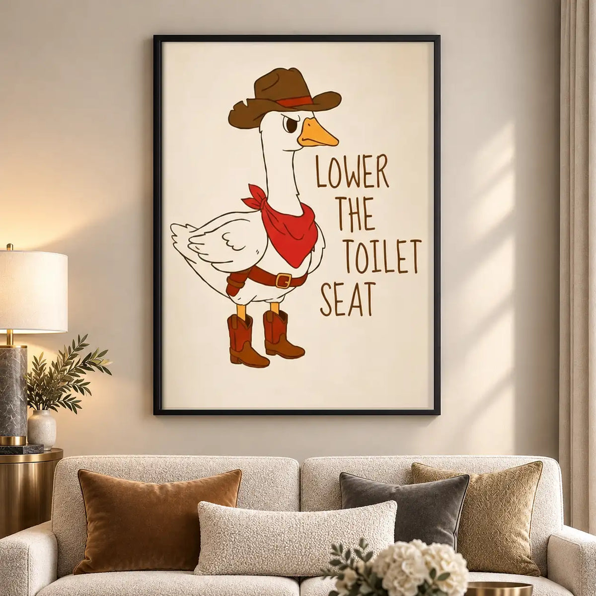 Lower the Toilet Seat Chicken Wall Art 5