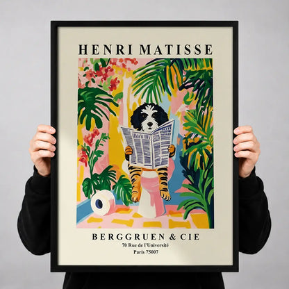 Matisse Style Cat Reading Garden Poster Wall Art 3