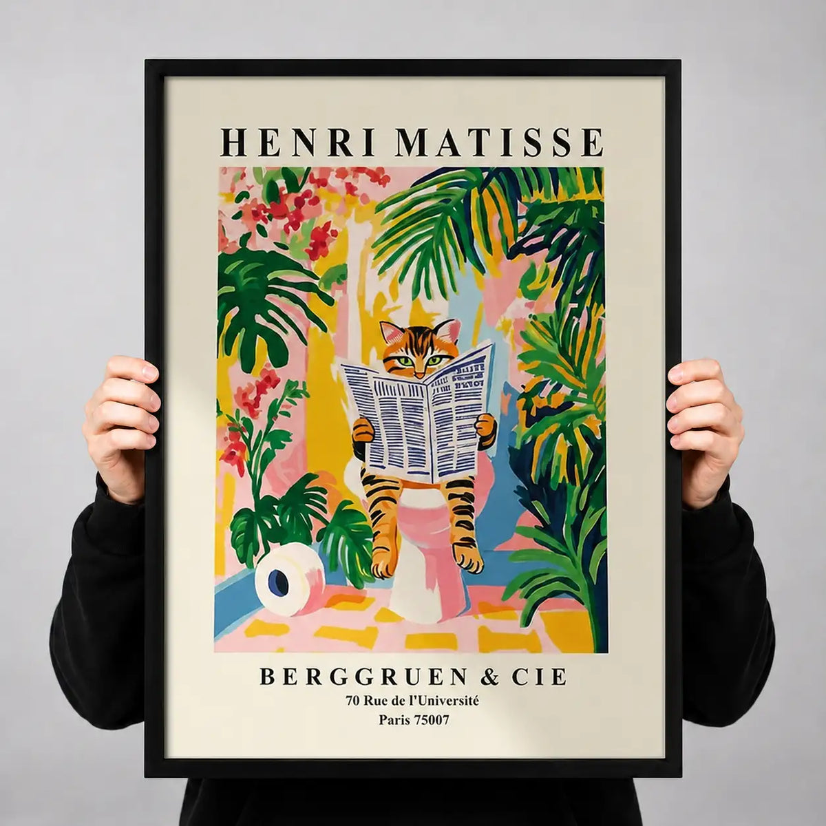Matisse Style Dog Reading Garden Poster Wall Art 3