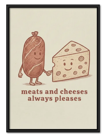 Meats and Cheeses Always Pleases Wall Art